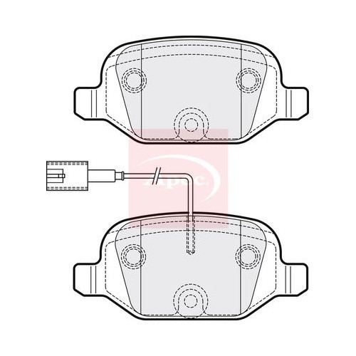 For ABARTH 500 / 595 / 695 2008 on BRAKE PADS (REAR) (R90) PAD1819