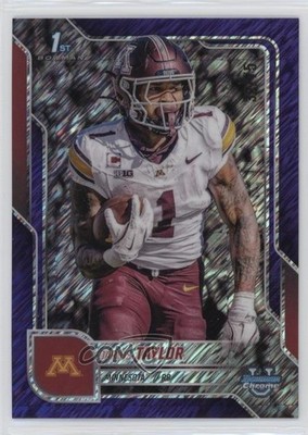 2025 Bowman U Chrome Purple Shimmer Refractor 32/75 Darius Taylor #126 3hd
