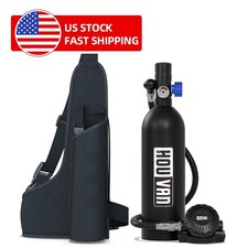 Portable 1 L 0.26 Gal Mini Scuba Diving Tank with Backpack Underwater Breath