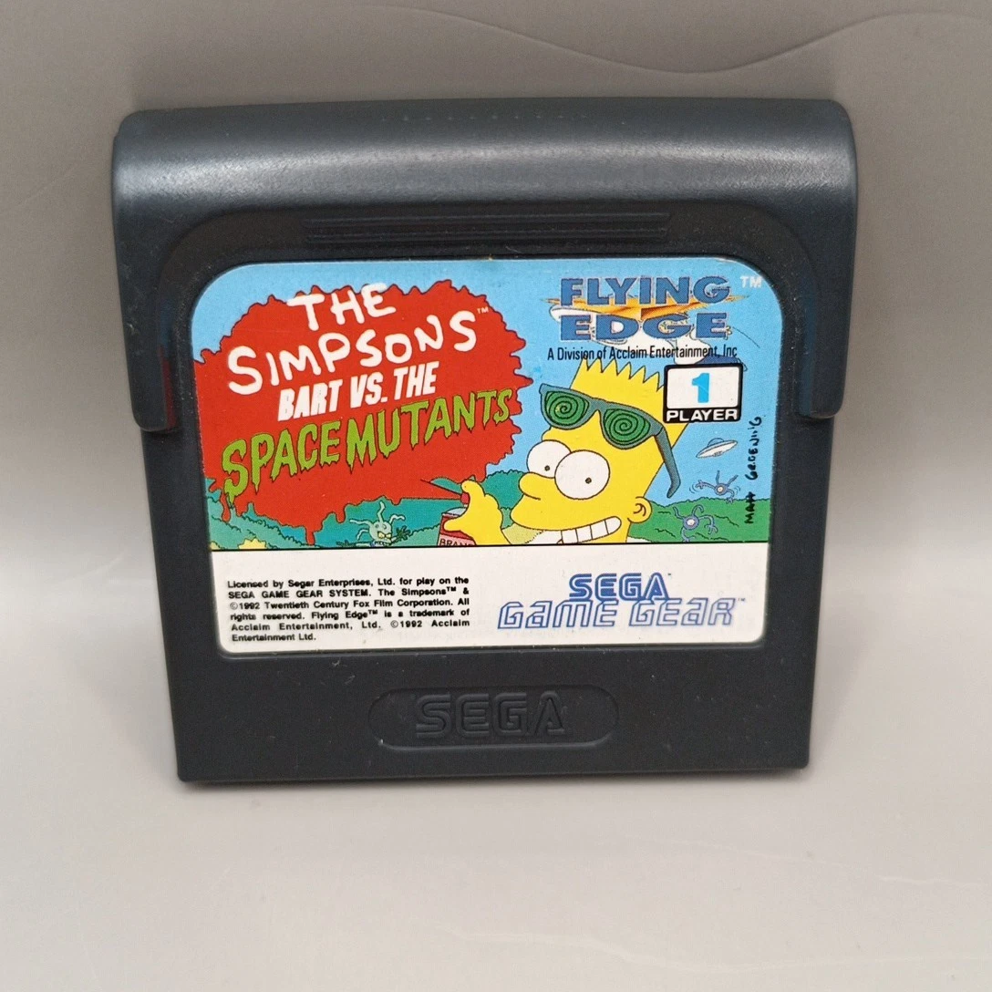 Jeu The Simpsons: Bart Vs. The Space Mutants Sur Sega Game Gear, Bon état, Jeu Complet