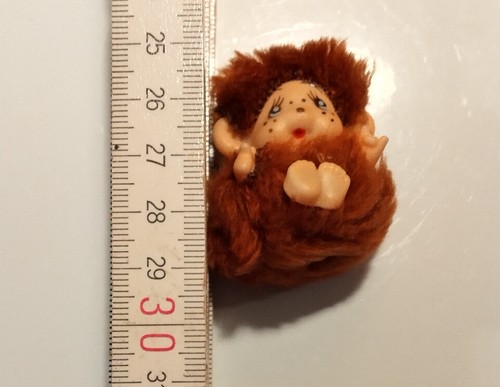Vintage Kleines Kastanienbraunes Monchhichi Original aus den 70ern