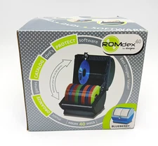 DiscGear ROMdex 40 CD DVD Storage Carrying Case Organizer Blueberry BRAND NEW