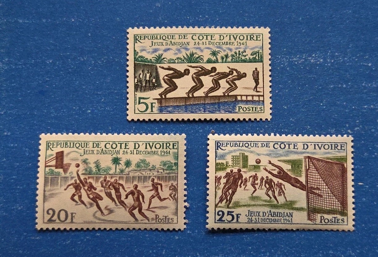 Ivory Coast Stamps, Scott 193-195 Complete Set MNH