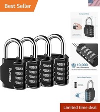 4 Pack Waterproof Combination Locks for Multiple Uses