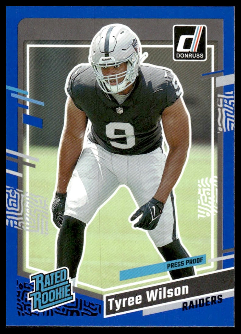 Tyree Wilson Rookie RC 2023 Donruss #363 Press Proof Blue Las Vegas Raiders
