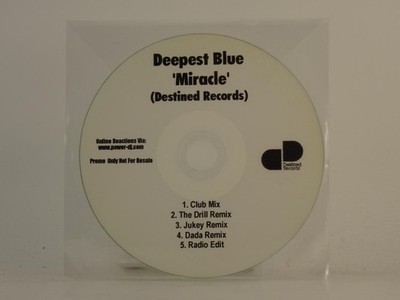 DEEPEST BLUE MIRACLE (H1) 5 Track Promo CD Single including Plastic Sleeve DESTI