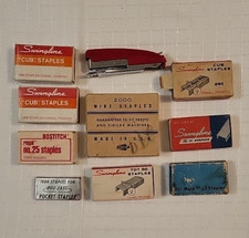 Vintage Stapler and Staples Swingline, Bostitch, Speed, Dri Mark