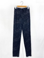 GIORGIO ARMANI Ladies Pants 6Lap59 Ajliz Premium Black Label Velvet 38 Navy Blue