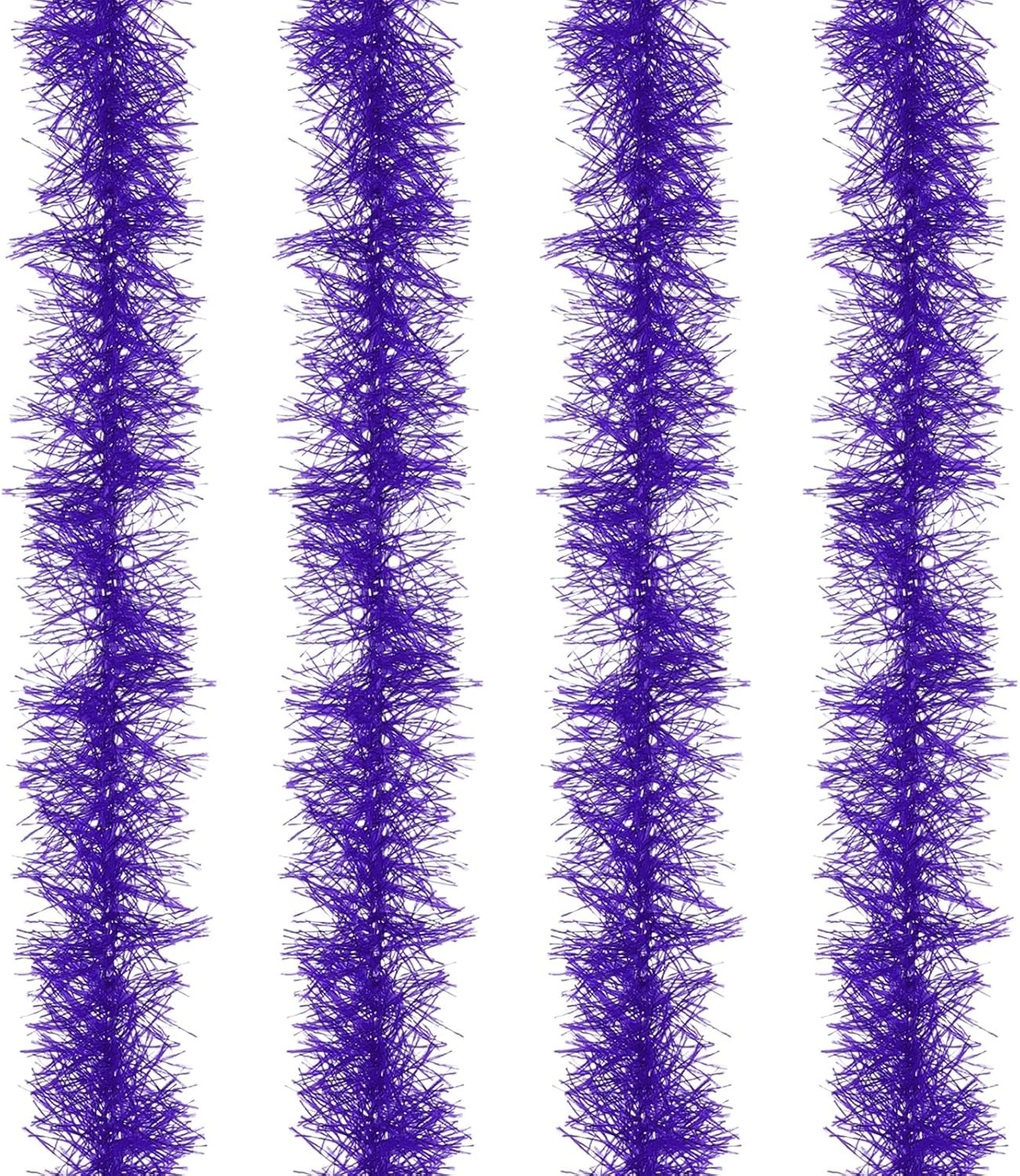 PATIKIL 5Ft Dark Purple Fluffy Feather Boa Set of 4