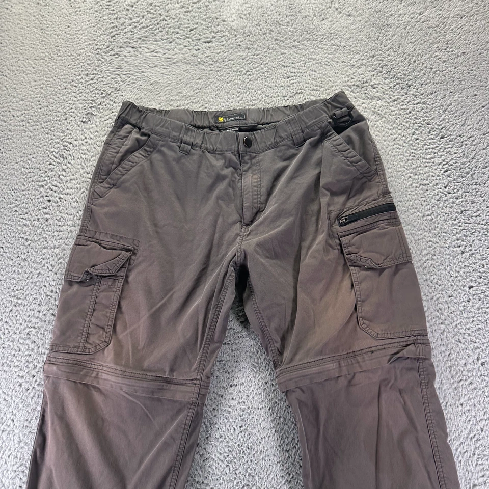BC Clothing Pant Mens XL Brown Cotton Cargo Convertible 2 in 1 Hiking Gorpcore - Image 2 of 4
