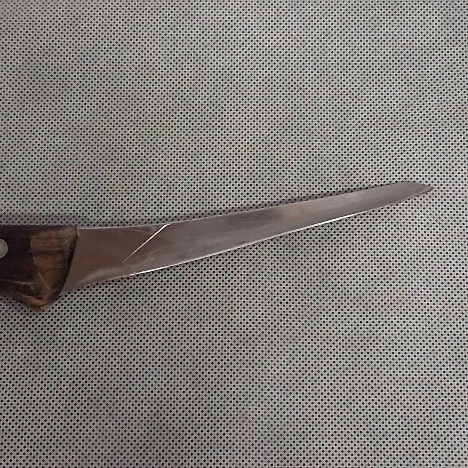 R H Forschner Victorinox Curved Boning Knife 407F-6 10" 5" Blade & Wooden Handle