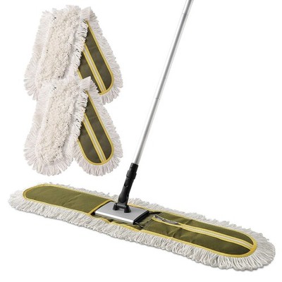 36'' Heavy Duty Dust Mop for Hardwood Tile Marble Cleaning   Long Handle