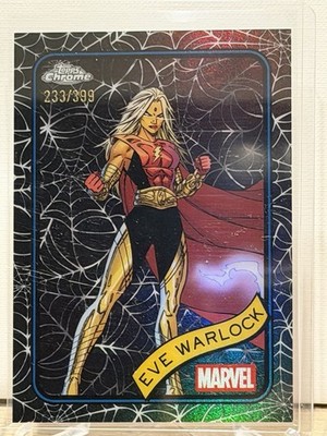2025 Topps Chrome Marvel | Eve Warlock #192 | Spider Web Refractor /399