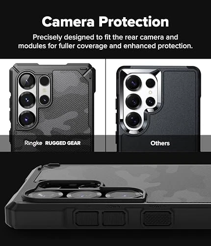  Equipo resistente [Compatible con MagSafe] diseñado para Samsung camuflaje magnético negro Foto 4 de 4