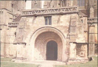 Malmesbury Abbey South Veranda Postkarte J. Arthur Dixon britische Architektur