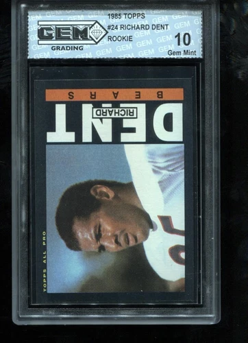 Richard Dent Rookie 1985 Topps #24 RC Card NFL Chicago Bears GEM MINT 10