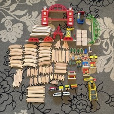 Lot of Compatible Brio, Thomas  Friends Track, Bridges, Powered Locomotive  