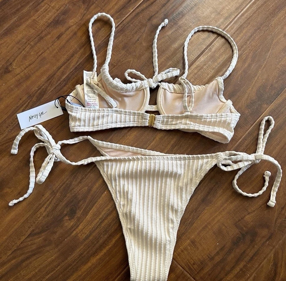 Nastygal Swim Bikini Set 2 Piece Top Bottom Women's Size 4 - Image 2 of 4