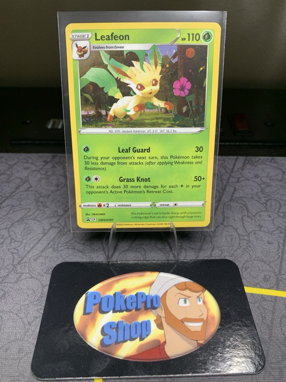 2022 Pokémon Sword & Shield Leafeon SWSH191 Black Star Promo - NM