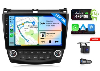 For Honda Accord 7 03-07 10.1'' CarPlay Android Auto 14 Car Stereo Radio GPS Navi