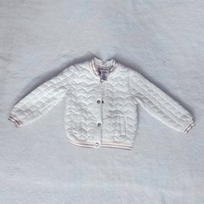 Max Studio White Quilted Kids Jacket