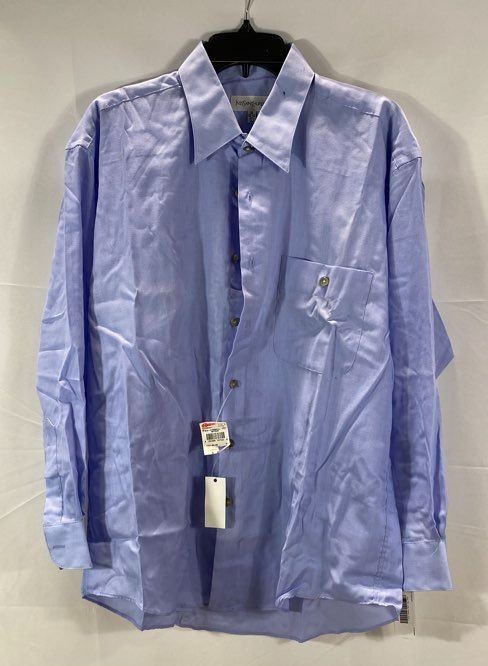 SAINT LAURENT Camicia elegante uomo YSL blu con bottoni taglia large nuova con etichetta
