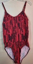 Ethika Women's Pull-On Bodysuit Red Black Logo Size M - BNWT