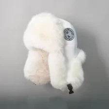 Winter Men's 100% Real Raccoon Fur Silver Fox Bomber Hat Ushanka Trapper Ski Cap