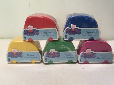 Lot Of 5 Peppa's Pig Surprise Car Mystery Figures New Sealed Rainbow Colors