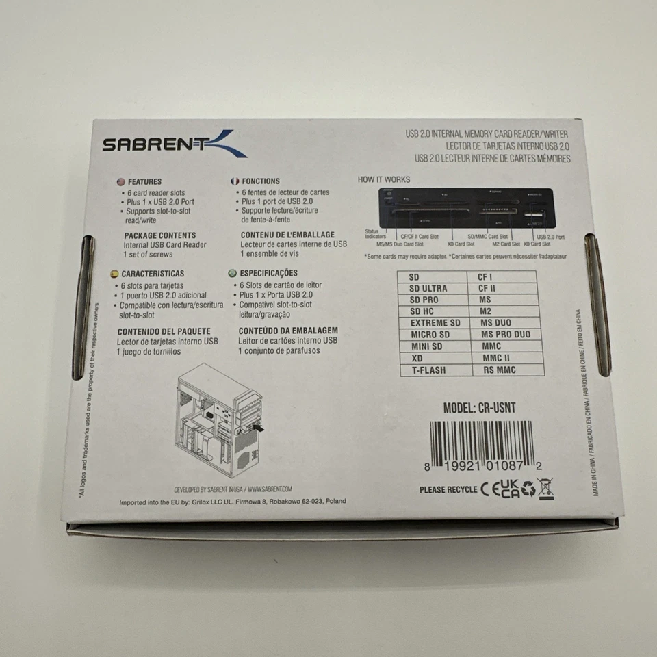 Sabrent 8-in-1 Internal Memory Card Reader/Writer | Open Box - Image 3 of 3