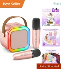 Kids Adults Karaoke Machine Portable Bluetooth Microphone Speaker Party Gift