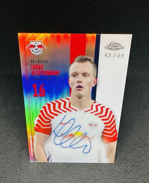 Lukas Klostermann /49 On Card Auto - 2023-24 Topps RB Leipzig Chrome Autogramm