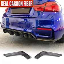For BMW F80 M3 F82 F83 M4 2015-20 REAL Carbon Rear Bumper Side Extension Corner