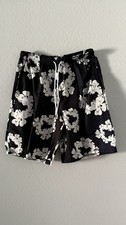 Men Small Swim Beach Shorts Black and White No Mesh Lining Quick Dry NWT