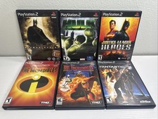 PS2 PlayStation Games Bundle Lot Of 6 - Batman, Hulk, Incredibles, Fantastic 4