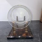 Vintage 16” Horizontal Hurricane Glass Centerpiece on Colonial Wood Stand — photo 4