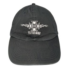 Dad To The Bone Slideback Baseball Cap Black One Size Adjustable Signatures