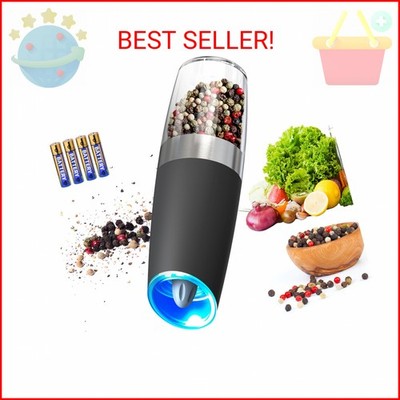 CIRCLE JOY Gravity Electric Pepper Grinder Salt Grinder Pepper Griner Mill Elect