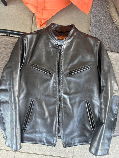 SCHÖNE SCHOTT P665 BIKER LEDERJACKE CXL HORWEEN GR. L