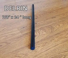 Acetal Copolymer Delrin Round Rod, Black 7/8" Dia x 24" Length