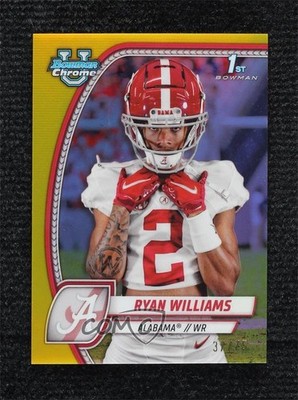 2024 Bowman U Chrome Yellow Refractor 37/75 Ryan Williams #53 0p92