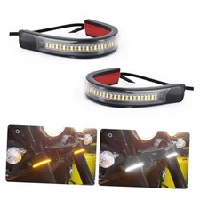 2PCS Motorcycle Turn Signals LED,Dual-Color Motorcycle Blinkers for TTurn