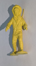 Marx Arctic Sled Driver Eskimo Vtg 1950s Yellow Plastic Alaska Playset Figure