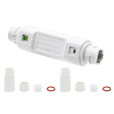 Ip66 Waterproof POE Repeater 100mbps IEEE802.3af/at RJ45 DC44-57V Plug and Play