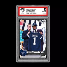 Graded 10 Caleb Downs 2026 TOPPS NOW RC Rookie Card Cowboys NFL Football