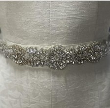 Nicole Miller Diamond NWT Diamond Sash /Wedding Or Formal Belt Small MSRP 400.00
