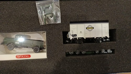 Electrotren Ref. 210745 ES6511 Set  vagón "Werco" y coche "Wiking" | Zustand: Nuevo