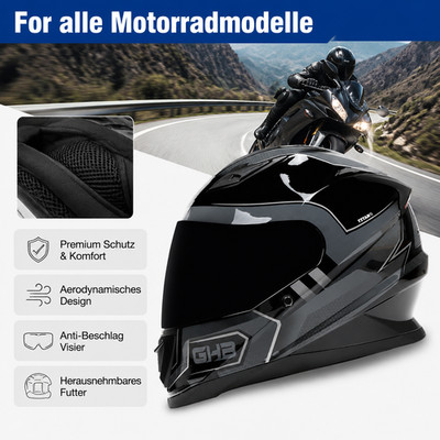 Klapphelm Motorradhelm Integralhelm Sturzhelm Helm DOT Für Motorrad M,L,XL Helm