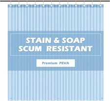 Shower Curtain Liner Light Weight PEVA, Shower Liner 72x72 Inches, Waterproof, N