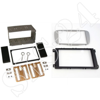 Ford C-MAX Focus Galaxy Mondeo S-MAX Doppel-DIN oval Radioblende Blende silber
